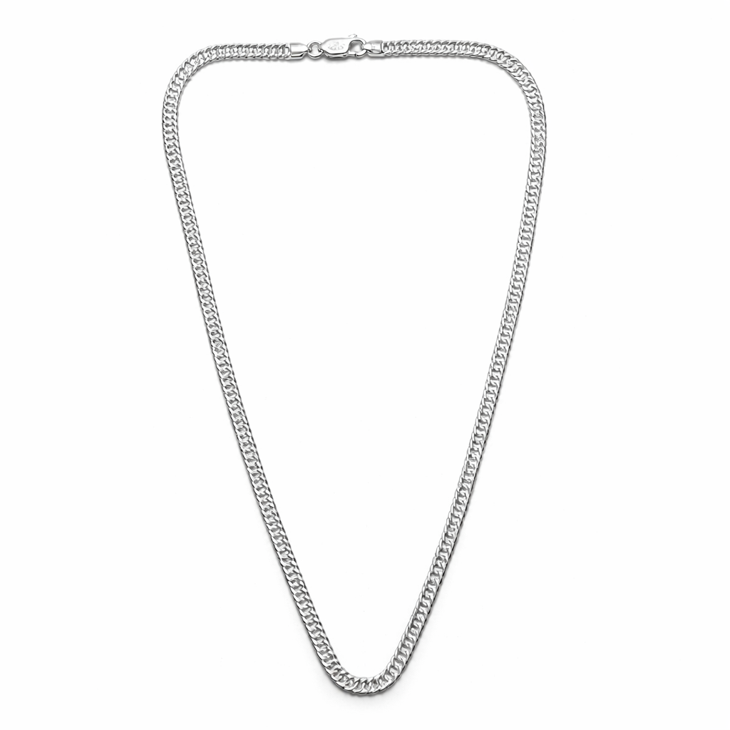Men's Classic Silver Curb Link Chain