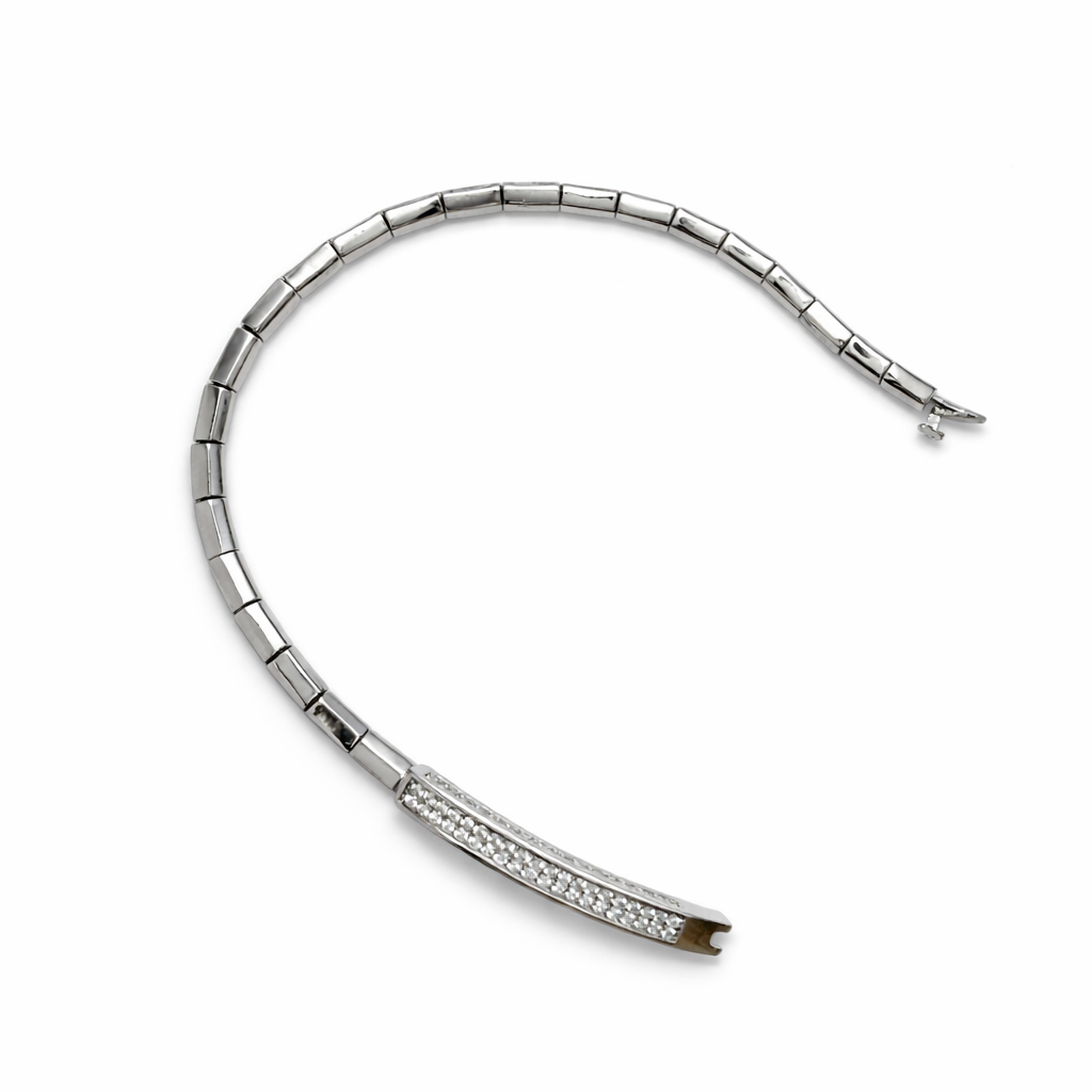 Diamond Sparkle Carved Bracelet