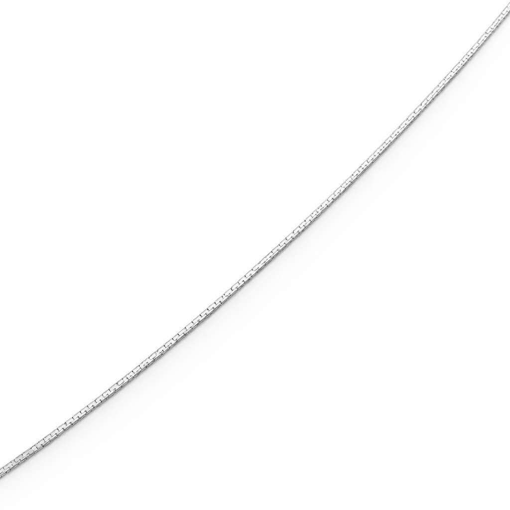 Elegant Silver Box Chain Anklet with Bead Dangle