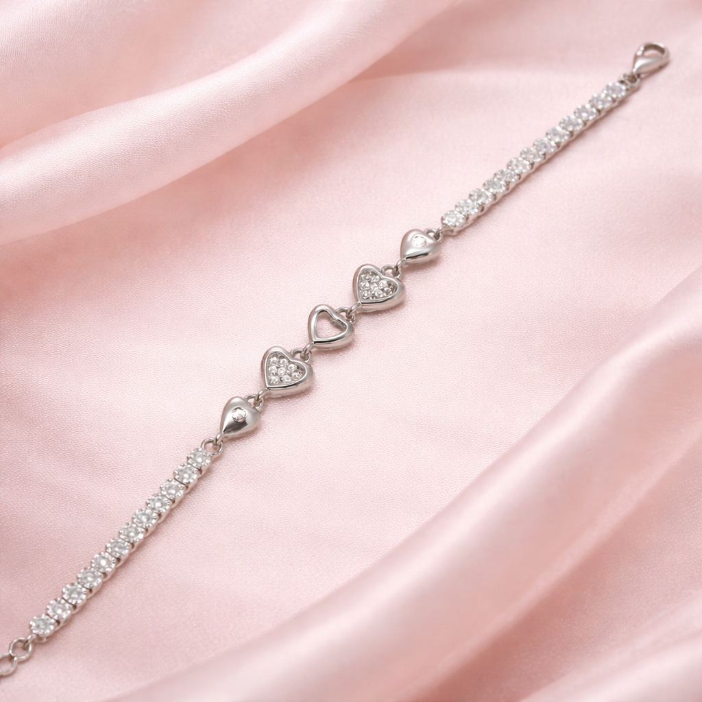 Heart Stone Tennis Bracelet