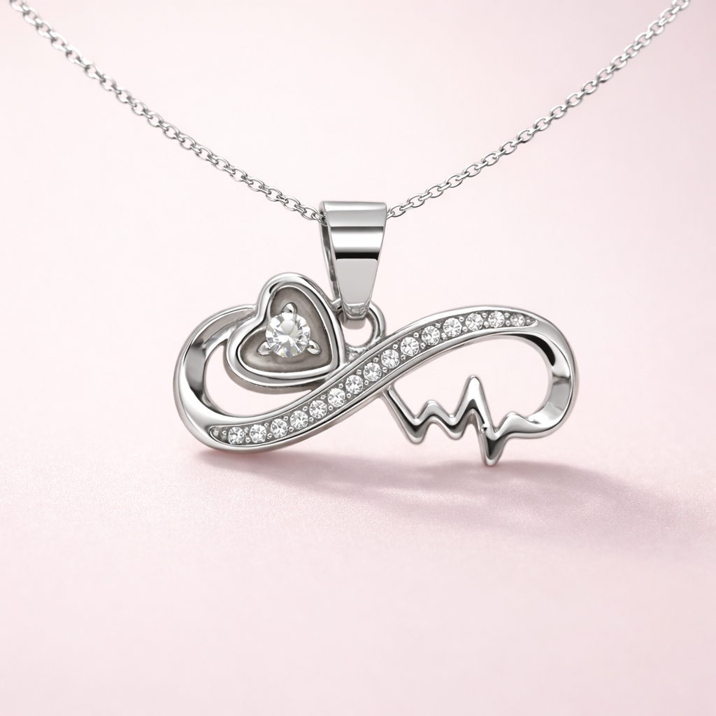 Infinity Heartbeat Silver pendant
