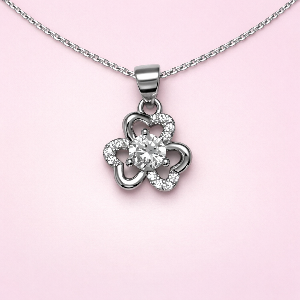 Elegant Silver Floral pendant