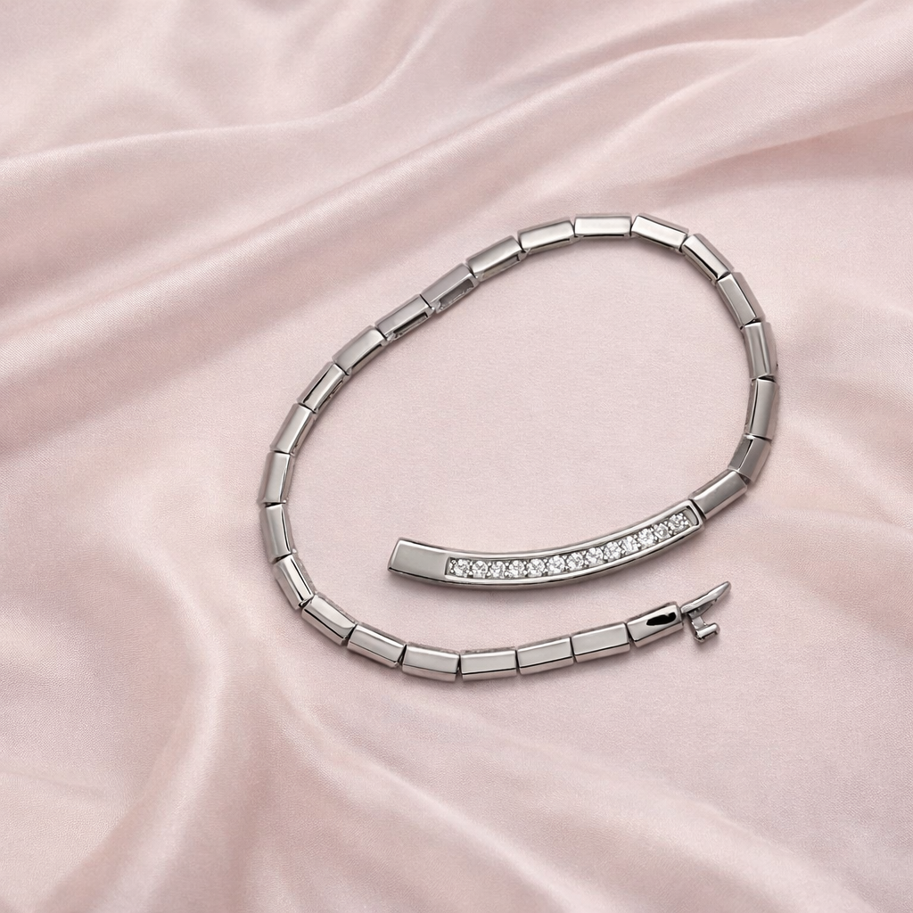 Diamond Sparkle Carved Bracelet