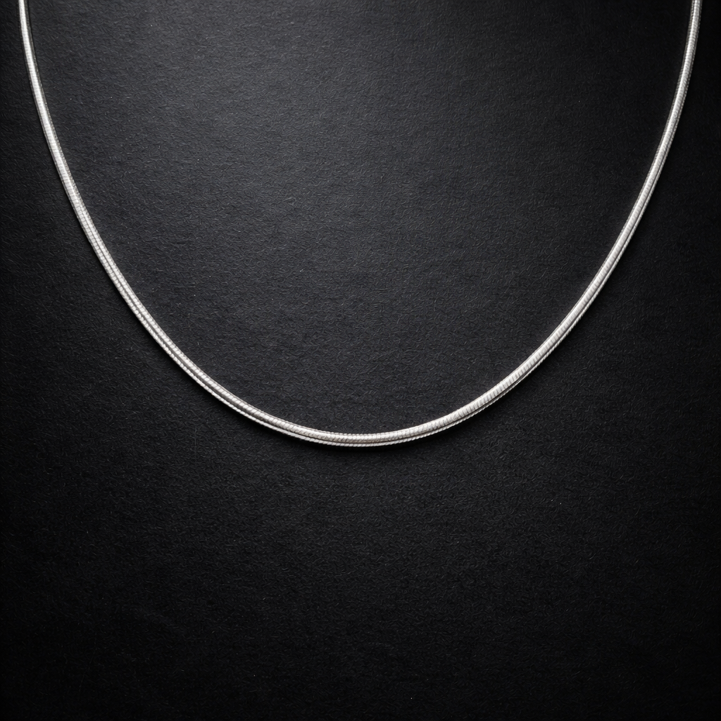 Sleek Silver Snake Chain Necklace