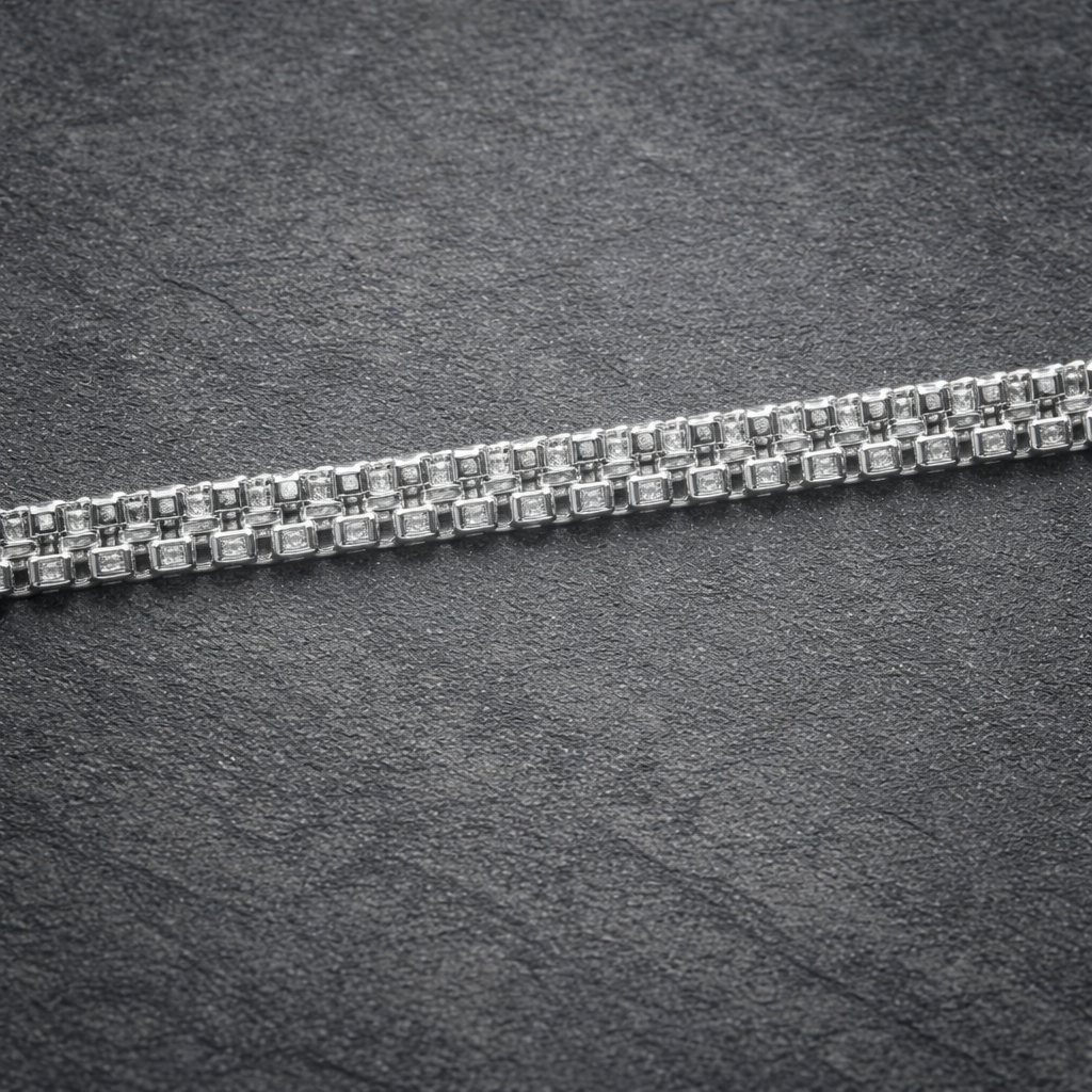 Men's Silver Double Box Link Bracelet