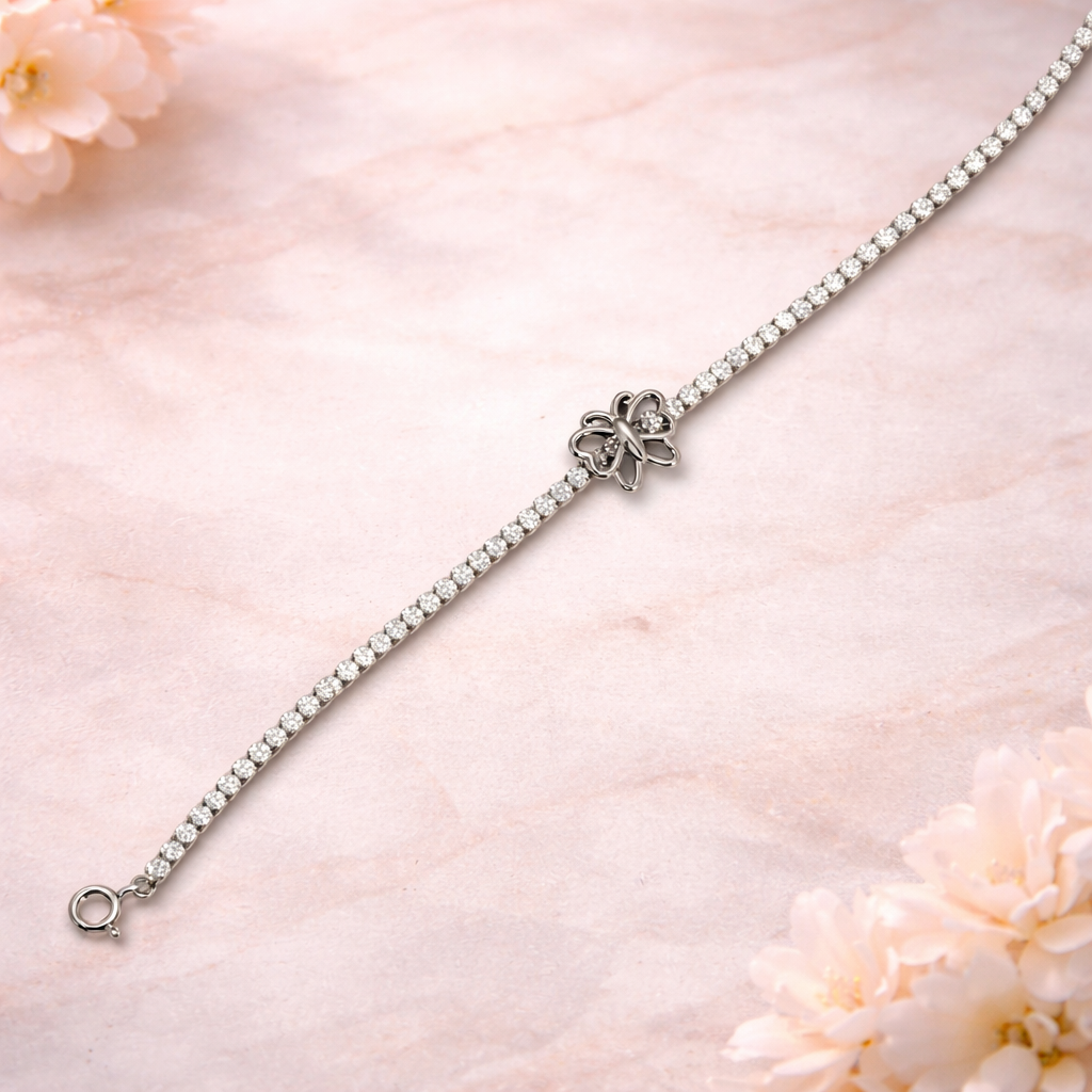 Butterfly Charm Tennis Bracelet