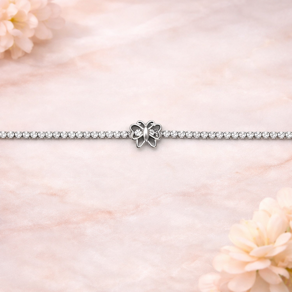 Butterfly Charm Tennis Bracelet
