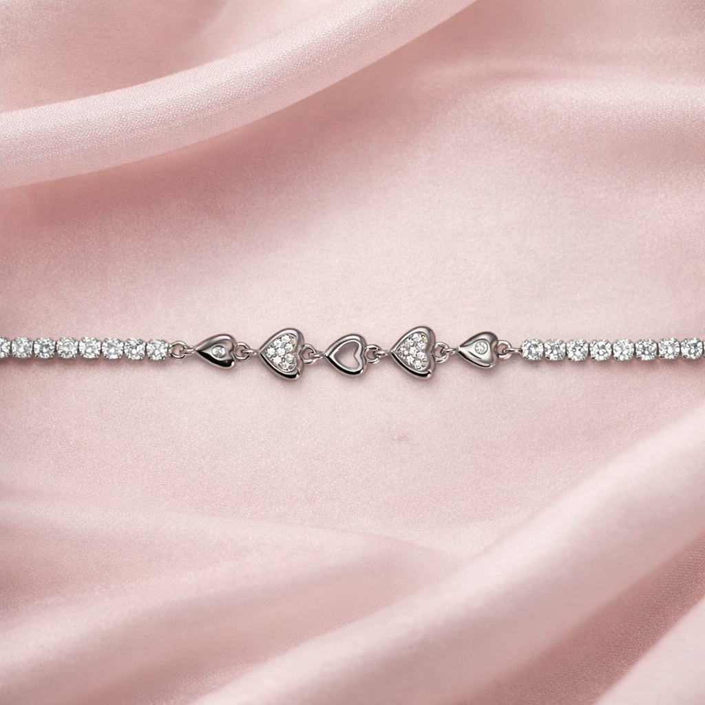 Heart Stone Tennis Bracelet