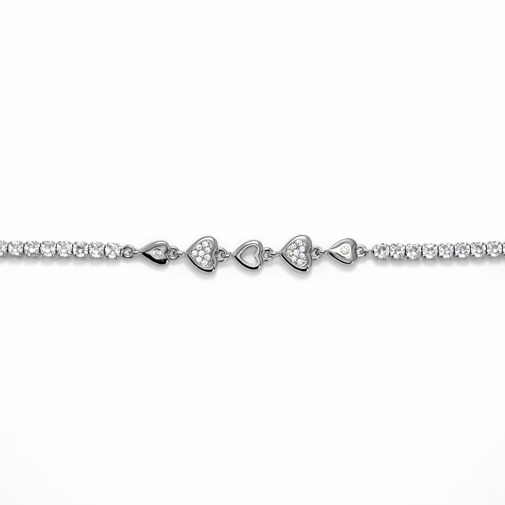 Heart Stone Tennis Bracelet