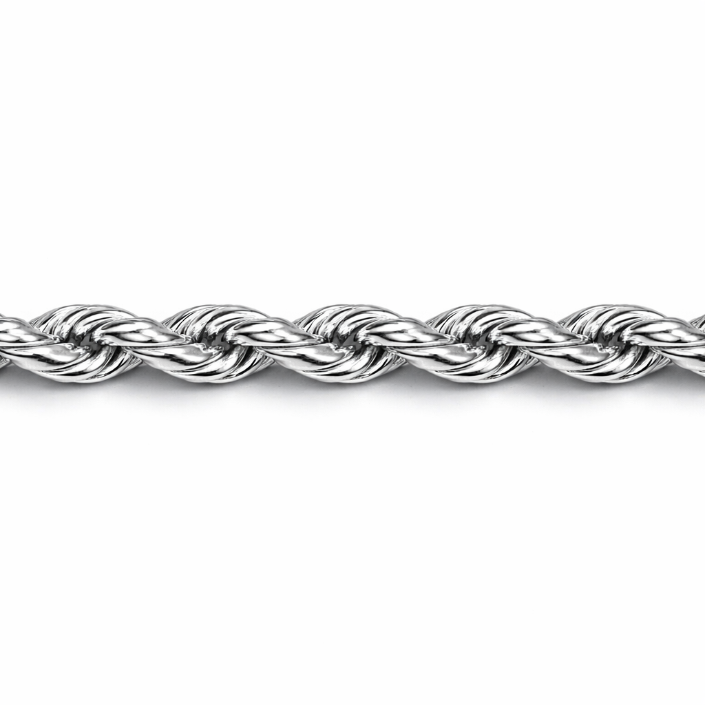 Silver Rope Chain Bracelet