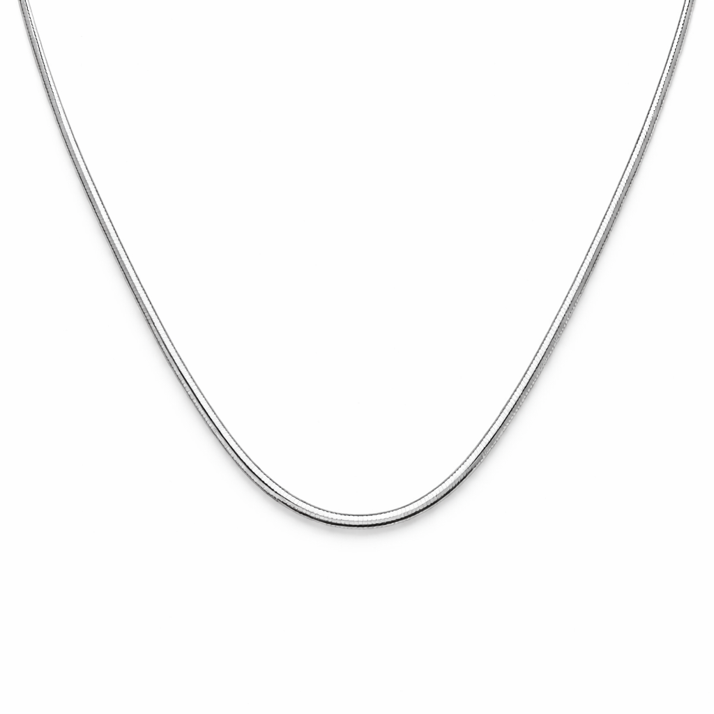 Sleek Silver Snake Chain Necklace