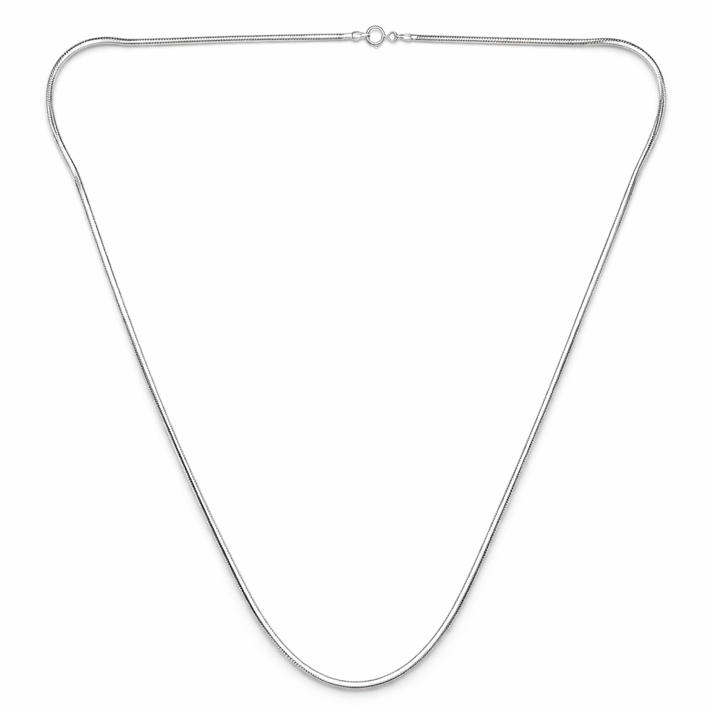 Sleek Silver Snake Chain Necklace
