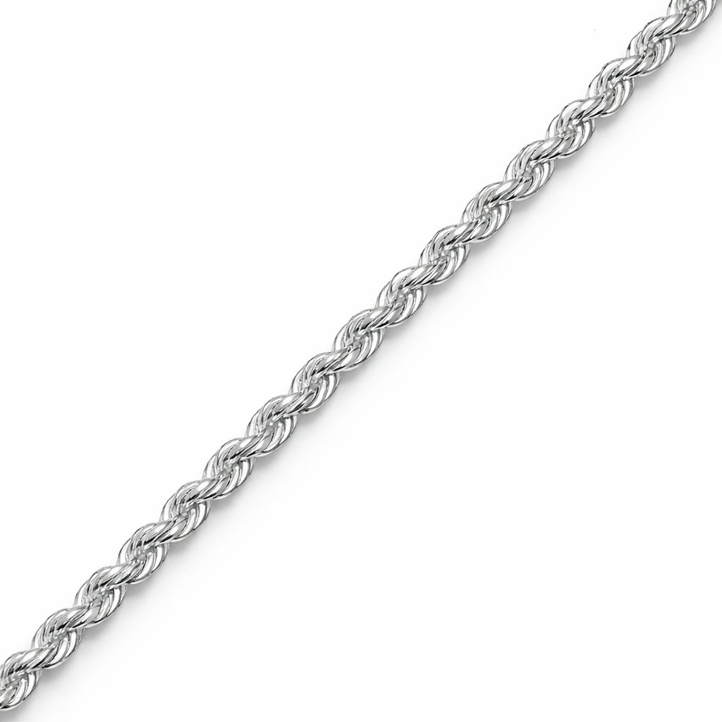 Silver Rope Chain Bracelet