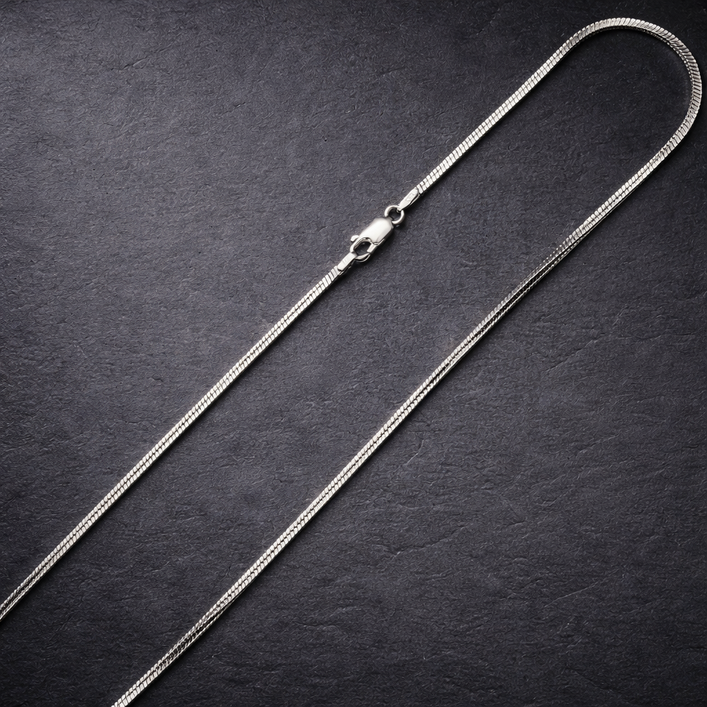 Men's Silver Snake Chain Necklace