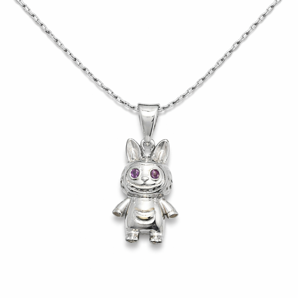 Labubu Charm Pendant with Necklace Set