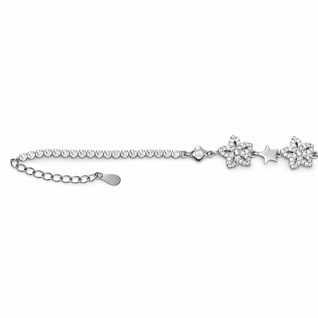Starry Flower Tennis Bracelet