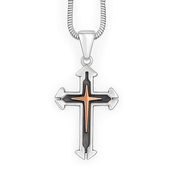 The 925 Sterling Silver Cross Pendant for Faith and Strength (Without Chain) - Celestora - India - Valor - - God Pendant for Men, Boys, Gift for Men, Brother, Boyfriend, Husband