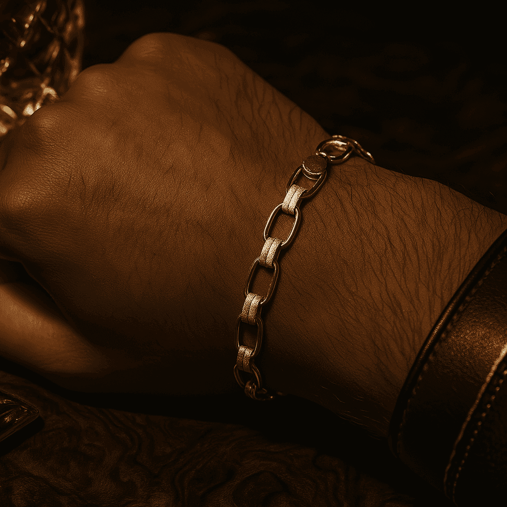 The 925 Sterling Silver Paperclip Link Bracelet - Celestora - India - Textured - - Bracelet for Men, Boys, Gift for Men, Brother, Boyfriend, Husband