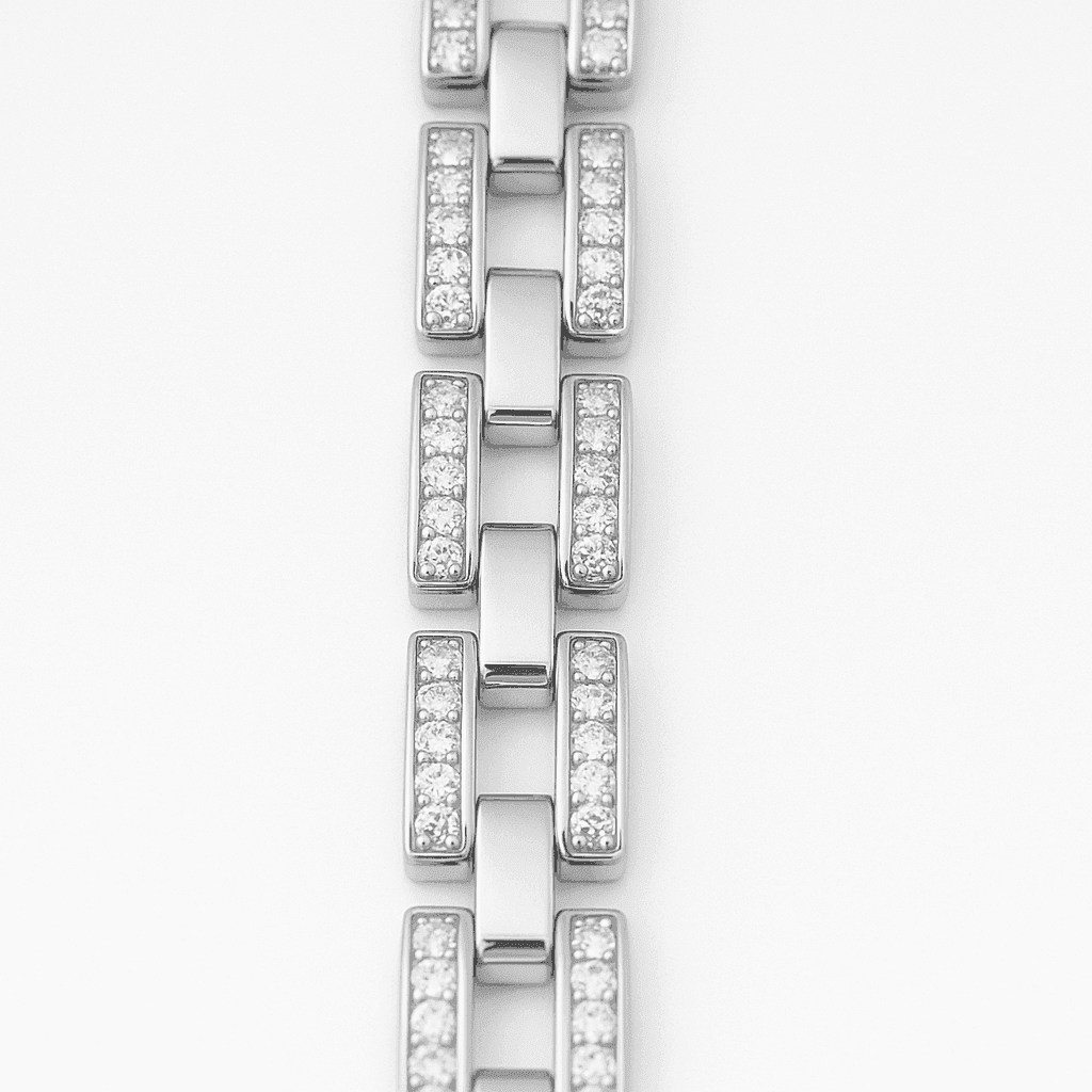 The 925 Sterling Silver Iced Box Link Bracelet - Celestora - India - - - Bracelet for Men, Boys, Gift for Men, Brother, Boyfriend, Husband