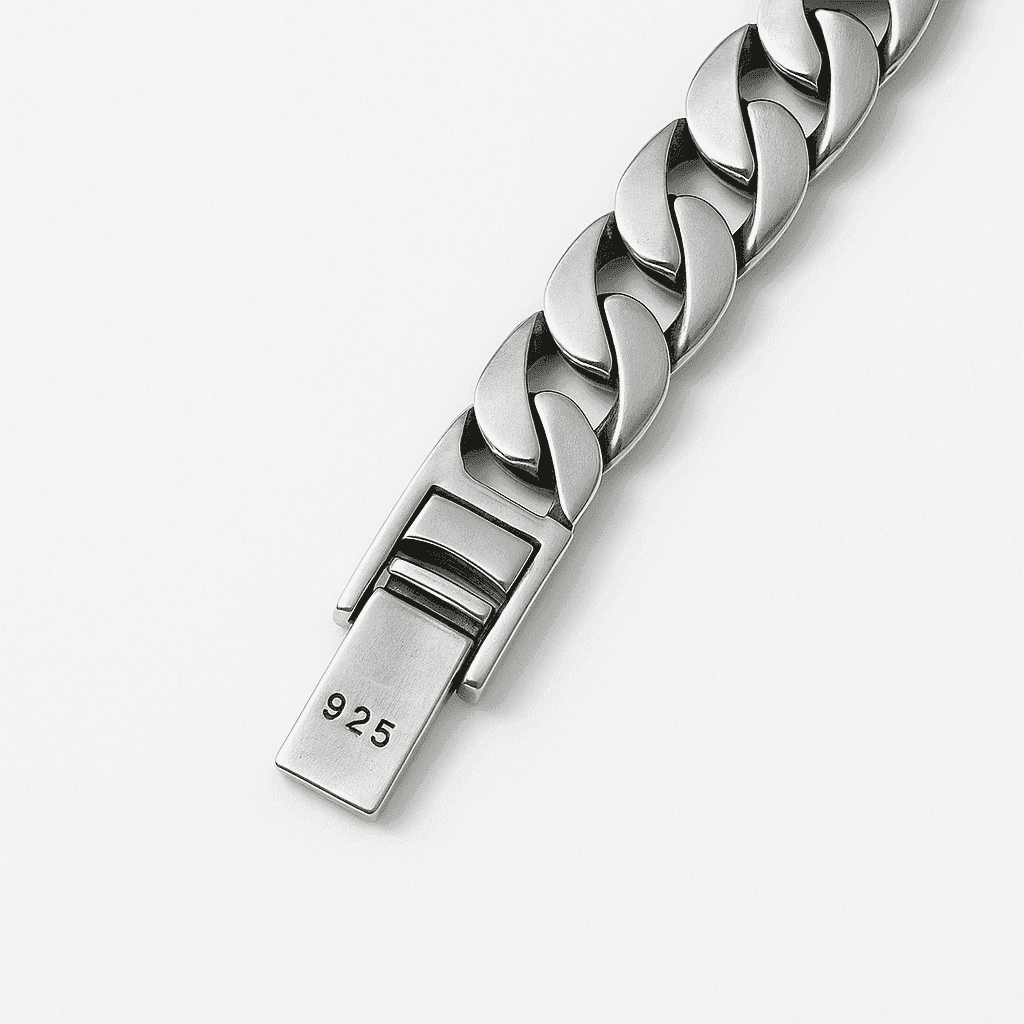The 925 Sterling Silver Italian Cuban Bracelet (Miami Style Flat Cuban) - Celestora - India - 5 mm - - Bracelet for Men, Boys, Gift for Men, Brother, Boyfriend, Husband