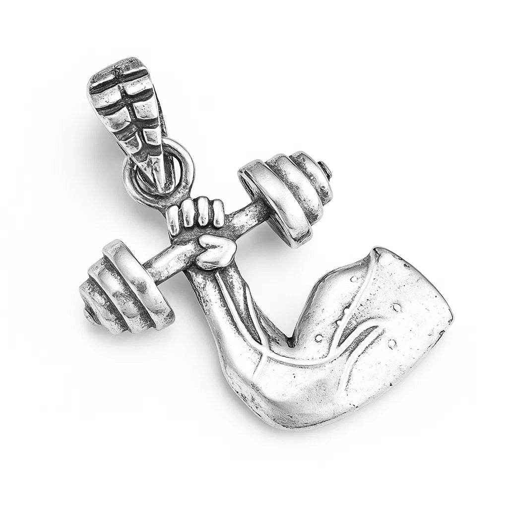 The 925 Sterling Silver King’s Power Pendant for Gym (Limited Edition, Single Piece, Without Chain) - Celestora - India - Flex - - Pendants for Men, Boys, Gift for Men, Brother, Boyfriend, Husband