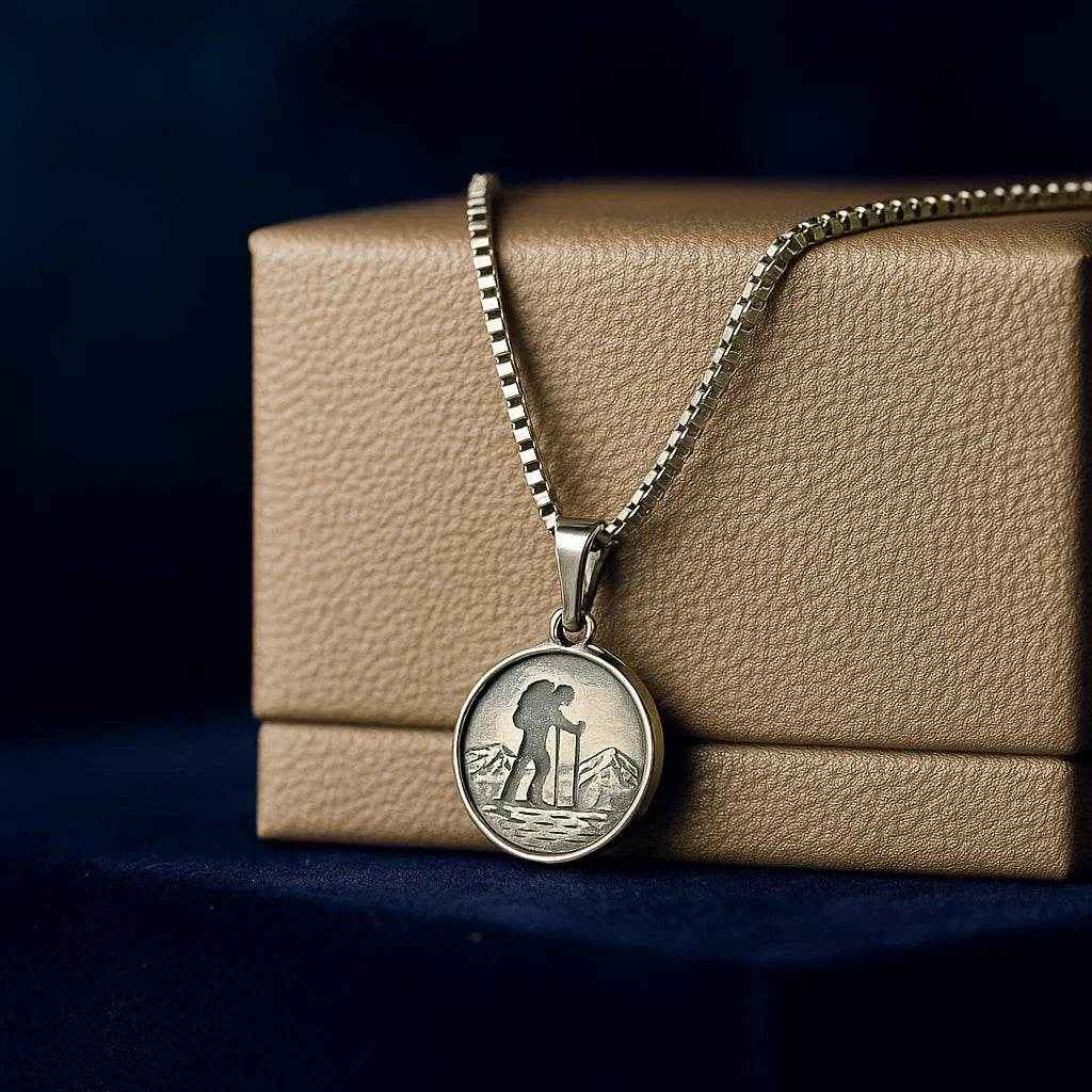 The 925 Sterling Silver Pathfinder Hiker's Pendant (Limited Edition, Single Piece, Without Chain) - Celestora - India - - - Pendants for Men, Boys, Gift for Men, Brother, Boyfriend, Husband