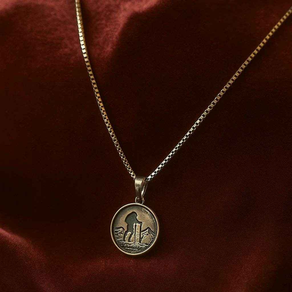 The 925 Sterling Silver Pathfinder Hiker's Pendant (Limited Edition, Single Piece, Without Chain) - Celestora - India - - - Pendants for Men, Boys, Gift for Men, Brother, Boyfriend, Husband