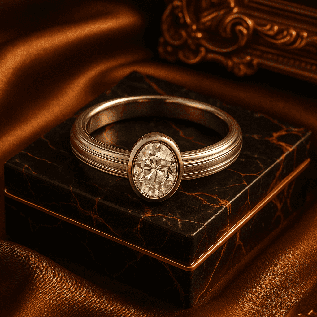 The 925 Sterling Silver Ice Circle Ring - Celestora - India - 9 - - Ring for Men, Boys, Gift for Men, Brother, Boyfriend, Husband