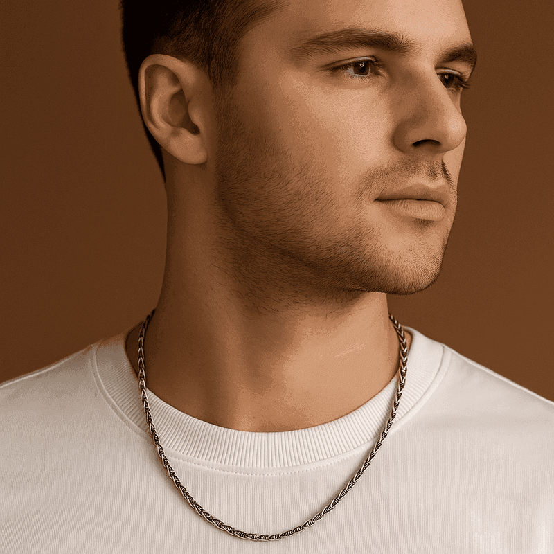 The 925 Sterling Silver Royal Chain - Celestora - India - - men - Chains