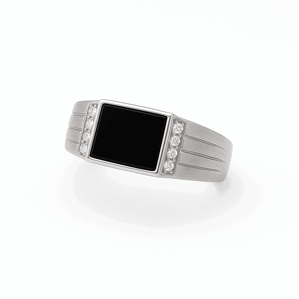 The 925 Sterling Silver Power Bar Ring - Celestora - India - Strength (Size 9) - men - Ring