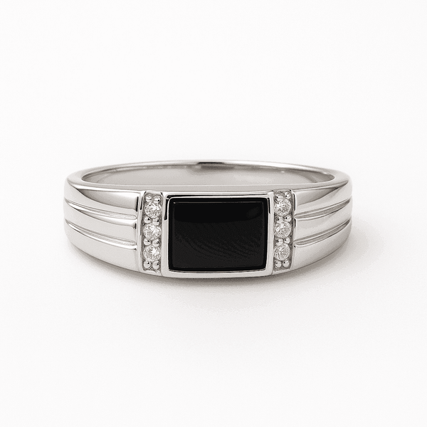 The 925 Sterling Silver Power Bar Ring - Celestora - India - Charm (Size 11) - - Ring for Men, Boys, Gift for Men, Brother, Boyfriend, Husband