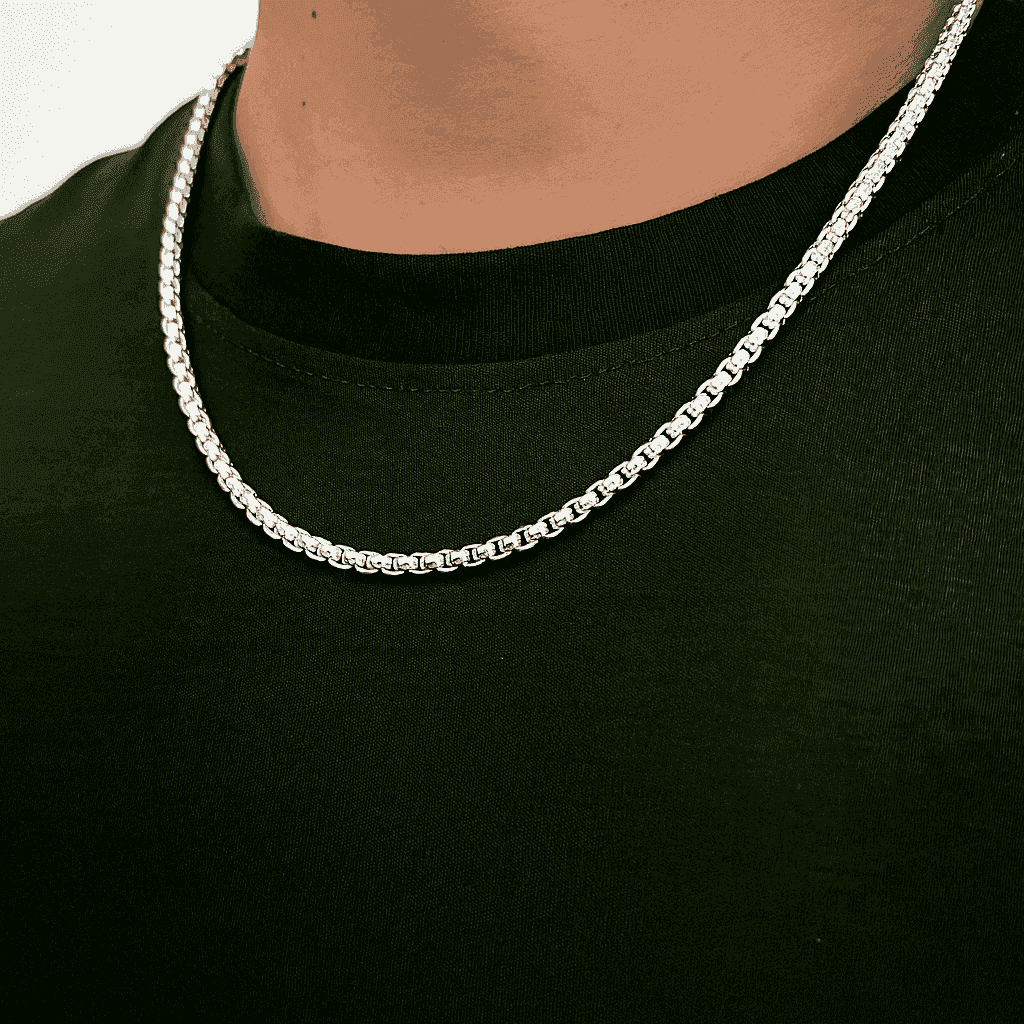 The 925 Sterling Silver Vanguard Chain | Cable Chain - Celestora - India - 20 inches - - Chains for Men, Boys, Gift for Men, Brother, Boyfriend, Husband
