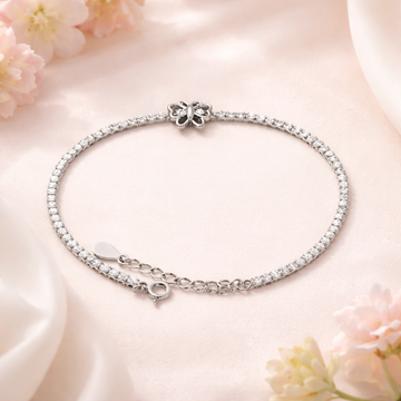 Silver Butterfly Tennis Bracelet