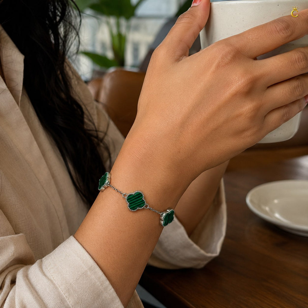 Celestora Emerald Ever-green Van cliff Bracelet