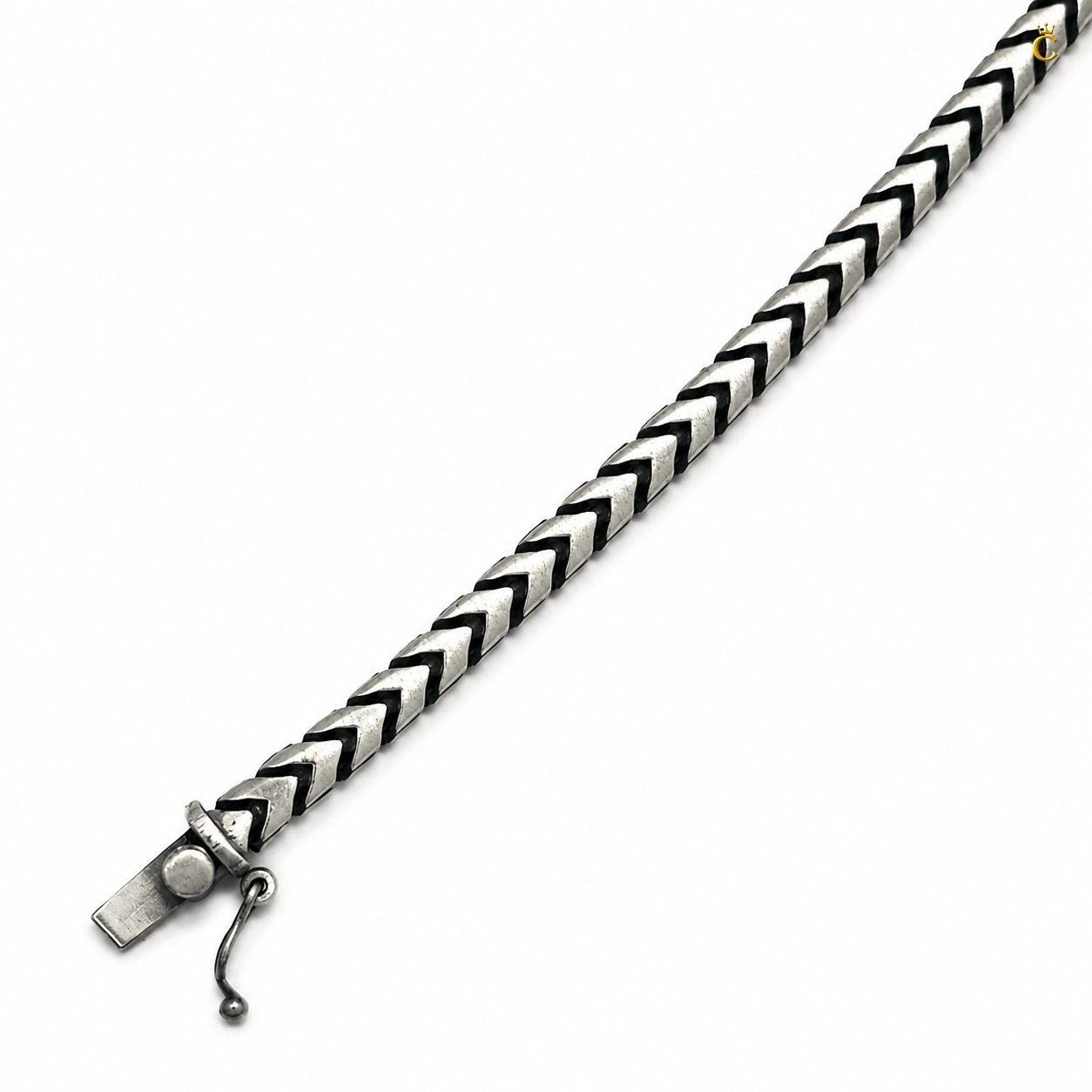 Celestora Stylish Turkish Silver Weave Bracelet for Men