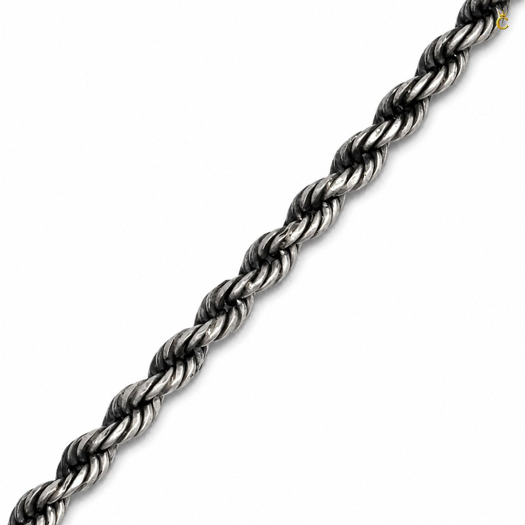 Celestora Oxidized Twisted Rope Bracelet: