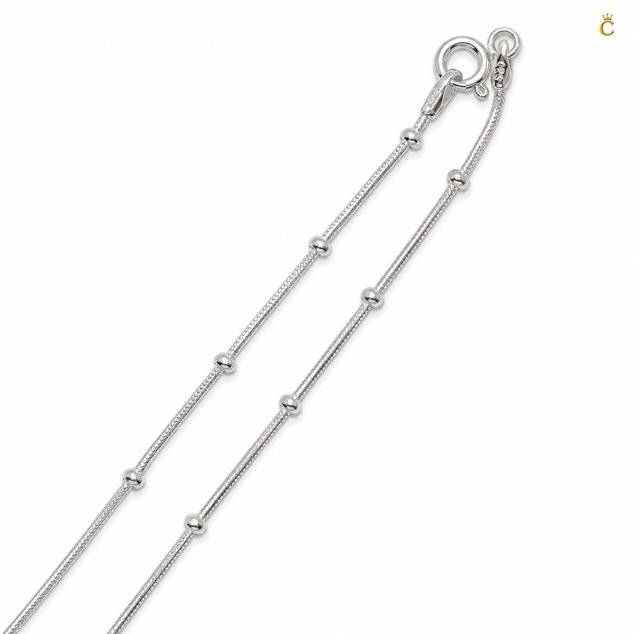 Silver Beaded Satellite Chain