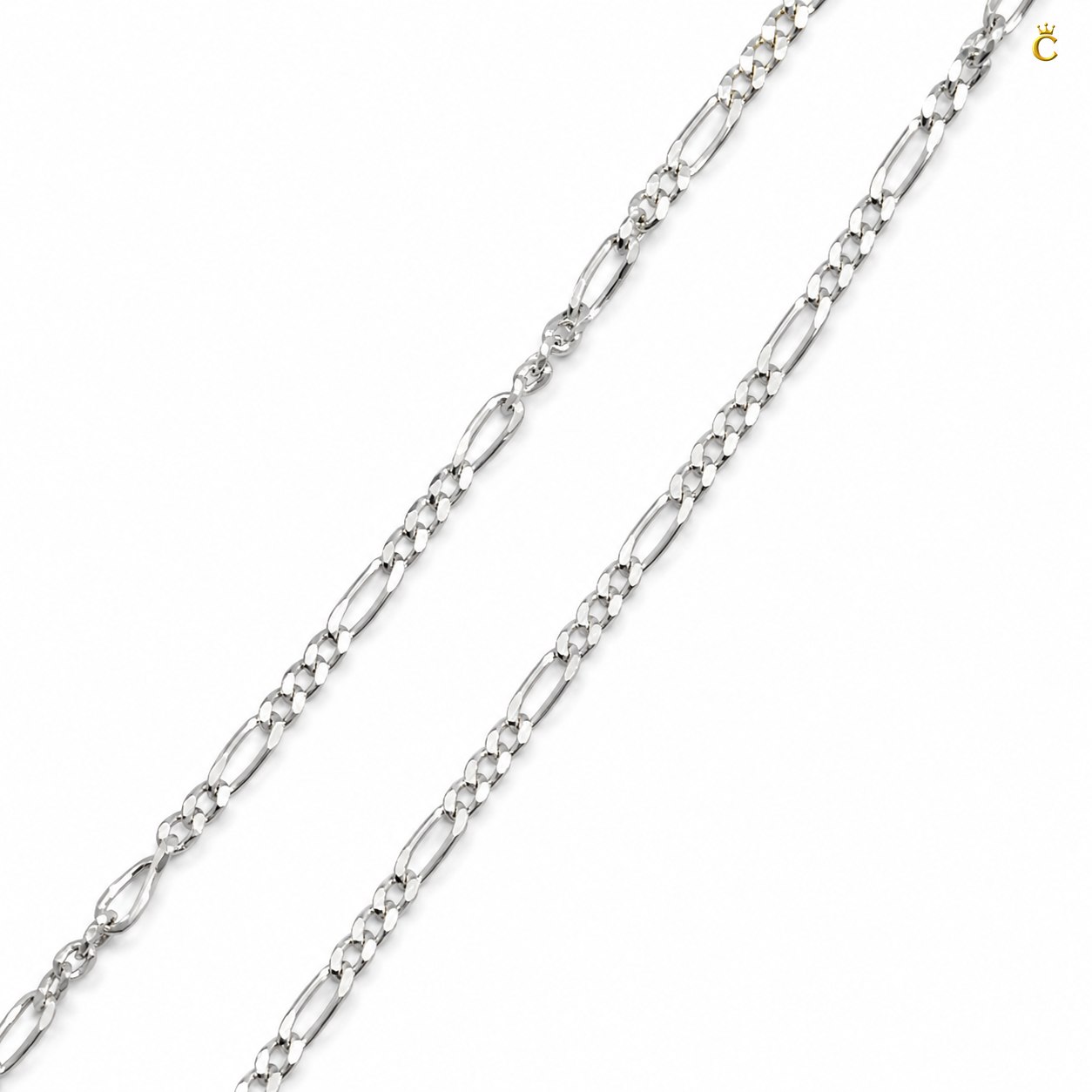 Premium Silver Figaro Chain Necklace
