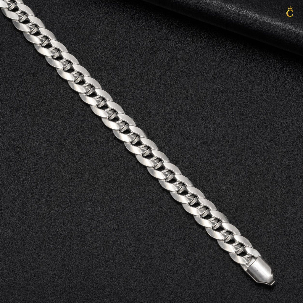 Men's Silver Cuban Link Chain Bracelet