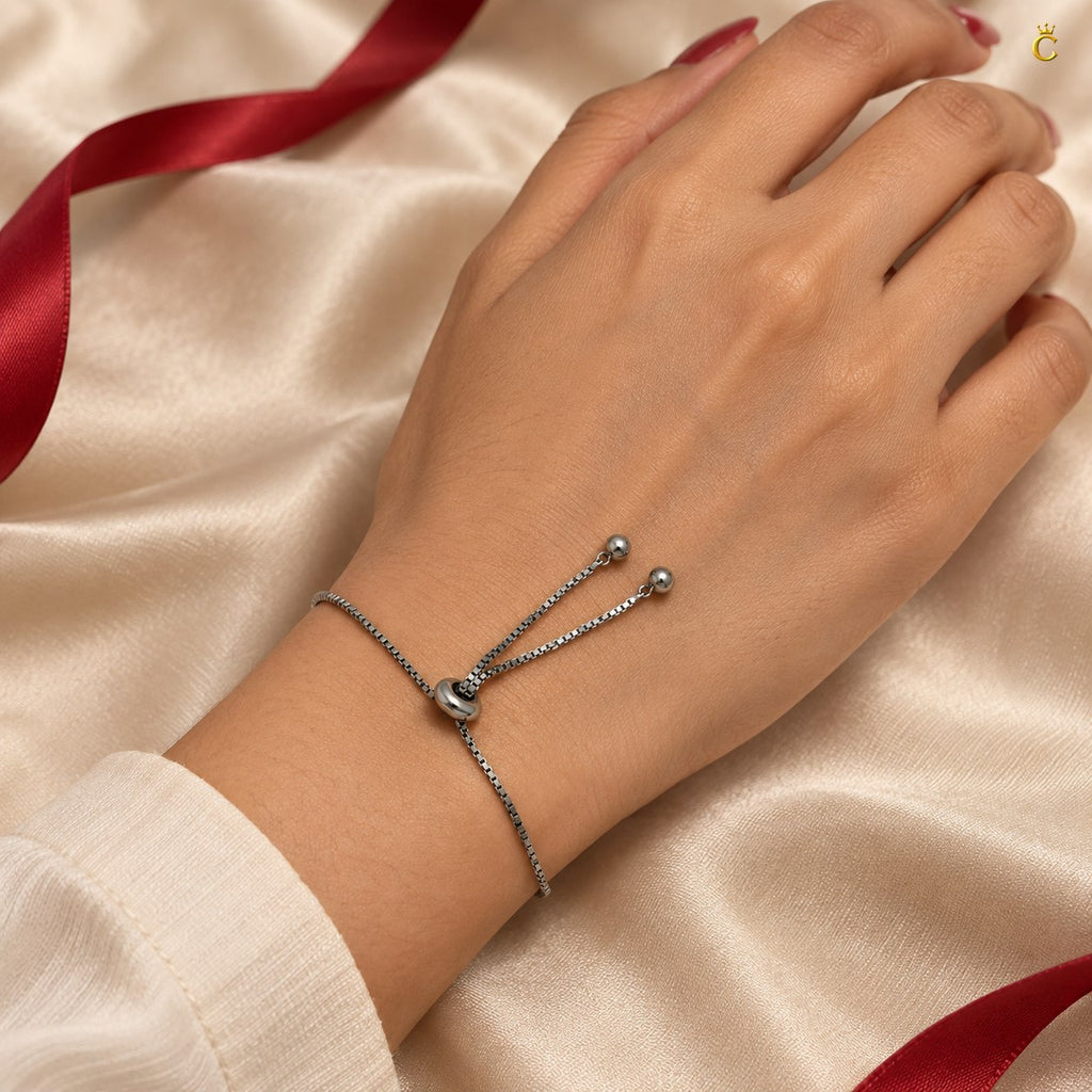 Ruby Royale Silver slider bracelet