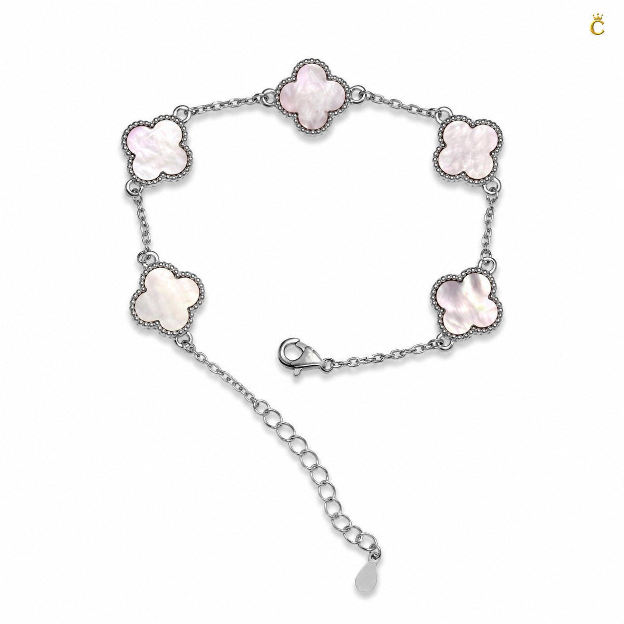 Celestora Luxurious Pink Clover Van cliff Bracelet (5 motifs)