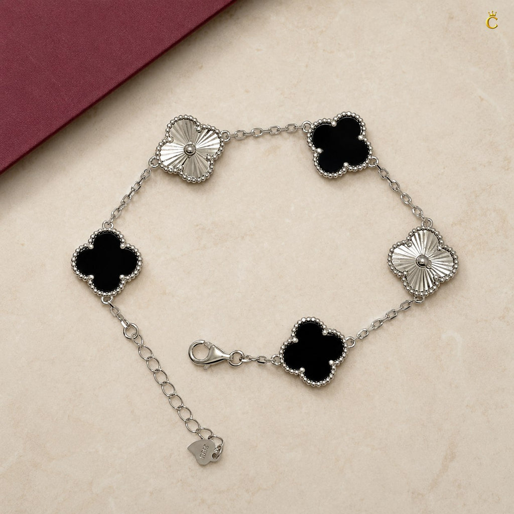 Celestora- Midnight Black Fortune Van cliff Bracelet