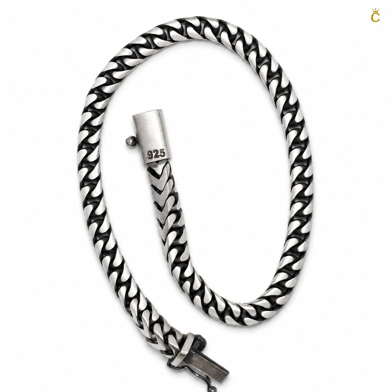 Celestora Stylish Turkish Silver Weave Bracelet for Men