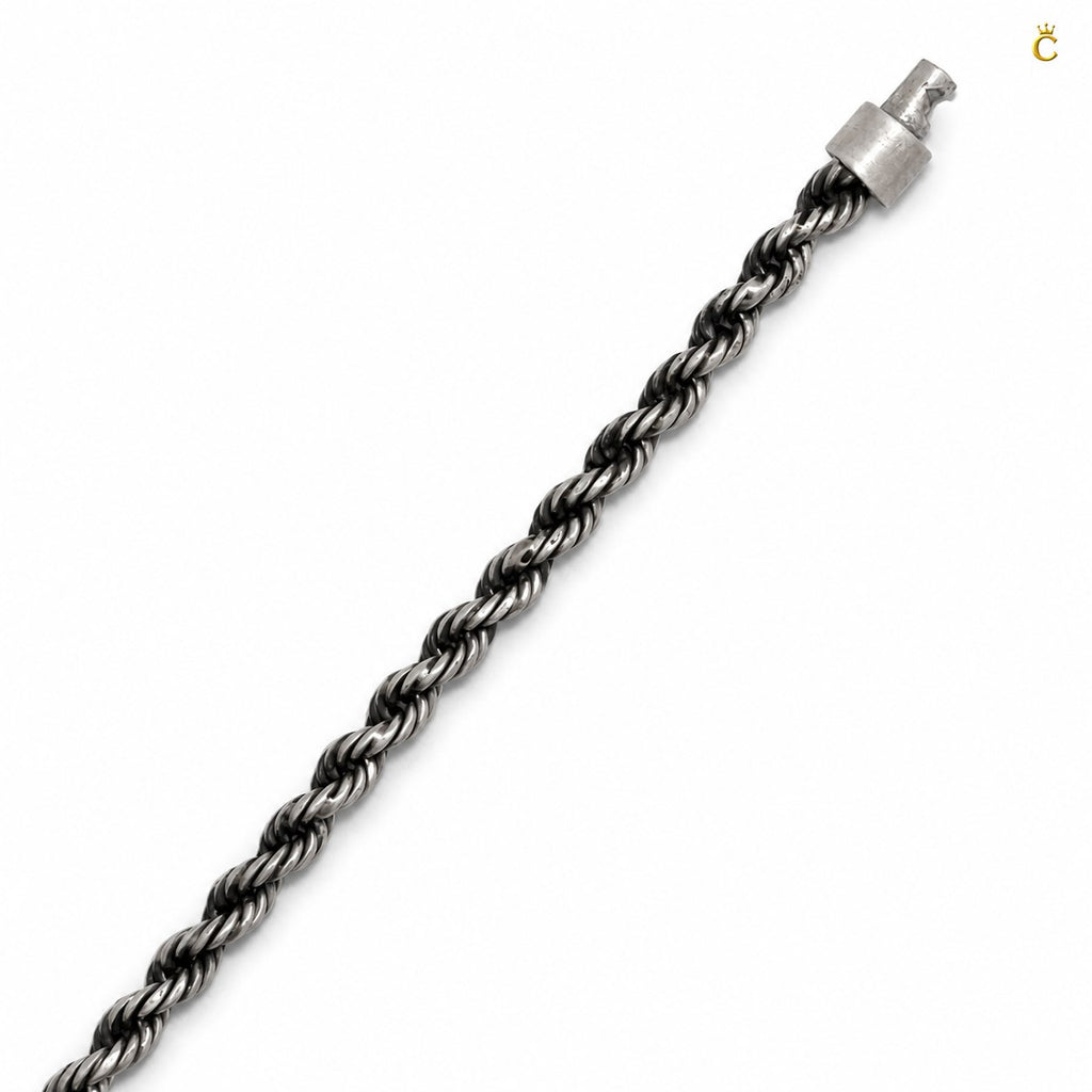 Celestora Oxidized Twisted Rope Bracelet: