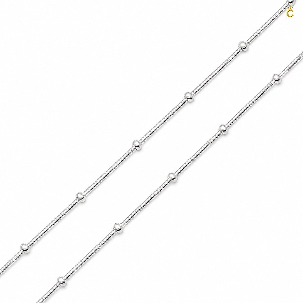 Silver Beaded Satellite Chain