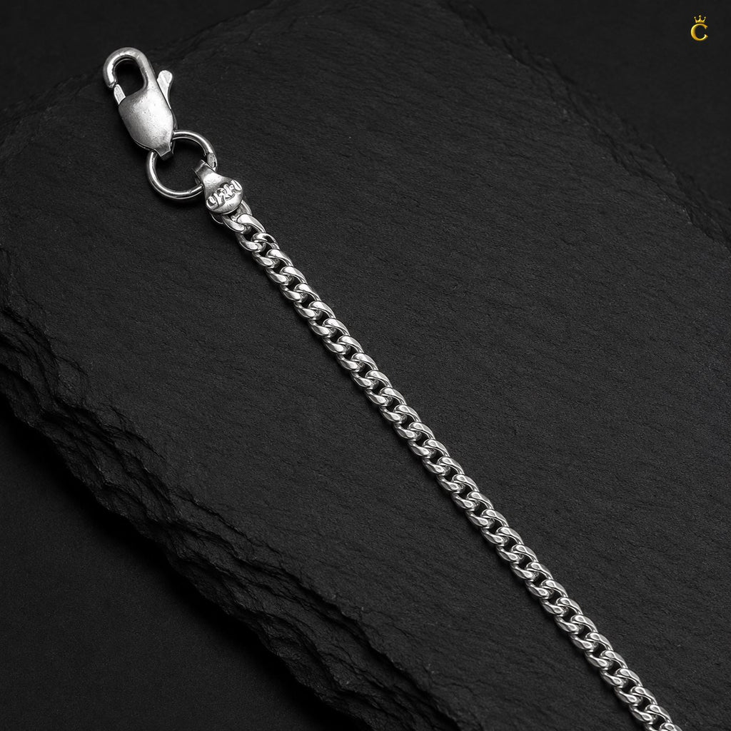 Men's Silver Classic Curb Bracelet