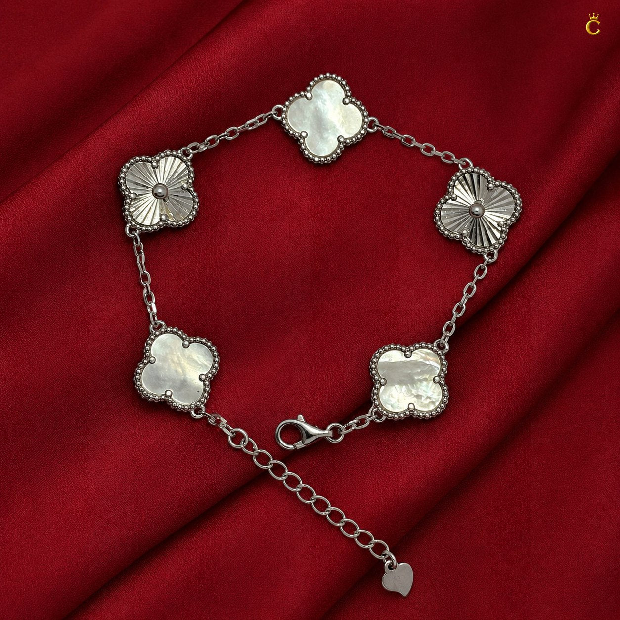 Celestora Moon Pearl Clover Van cliff Bracelet