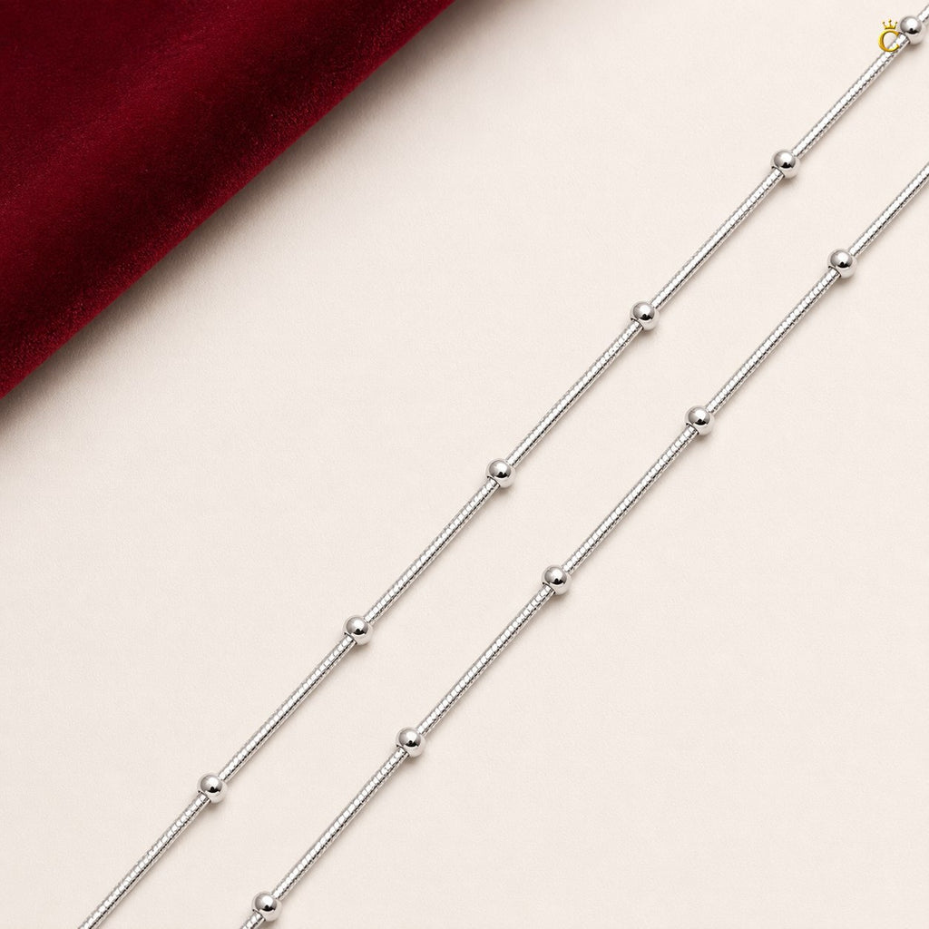 Silver Beaded Satellite Chain