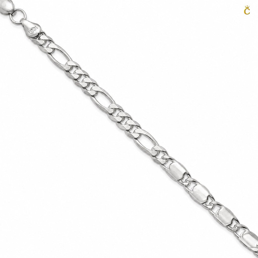 Silver Figaro Link Bracelet
