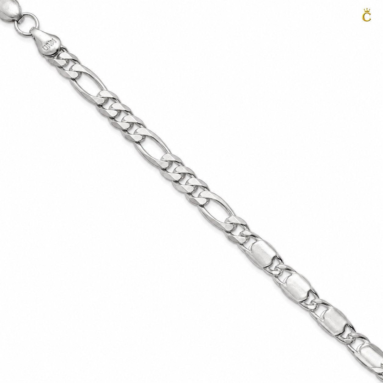 Silver Figaro Link Bracelet